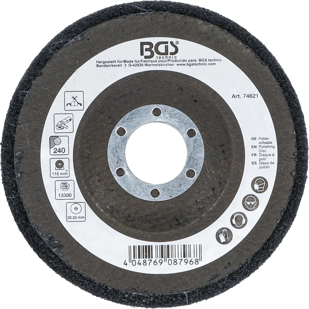 Polírozókorong | karborundum | Ø 115 mm | 240-as szemcsefinomság