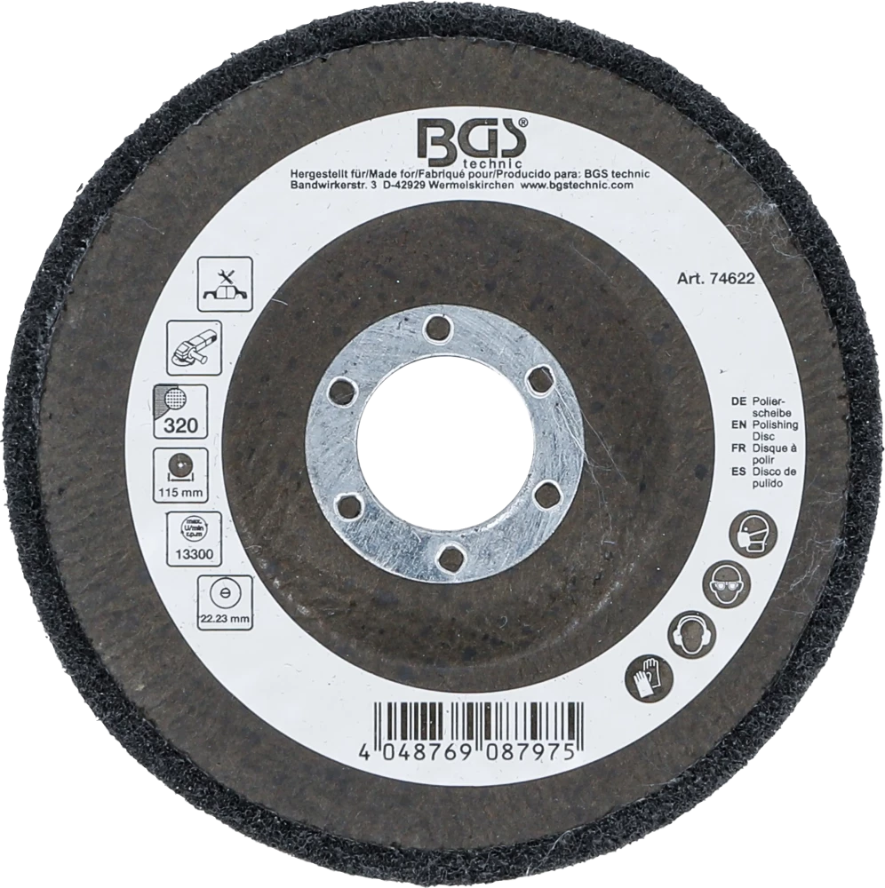 Polírozókorong | karborundum | Ø 115 mm | 320-as szemcsefinomság