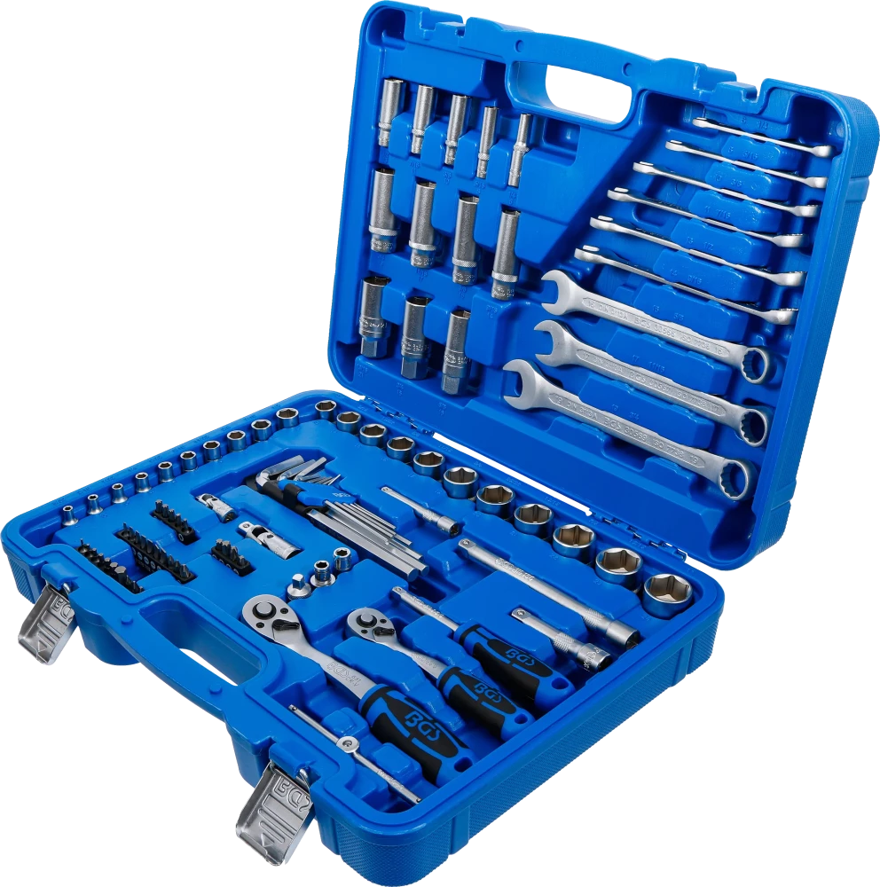 Dugókulcskészlet, hatszögletű | 6,3 mm (1/4")/10 mm (3/8") | 92 darabos