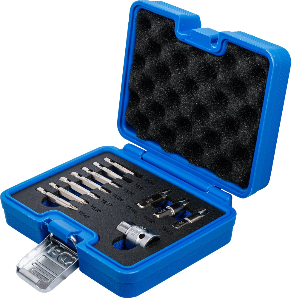 Csavarkiszedő készlet | hibás T-profilhoz (Torx) T10 - T55 | 11 darabos