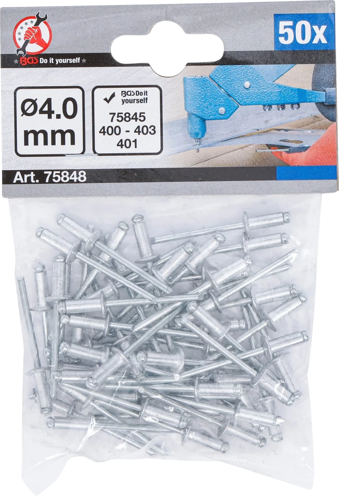 Popszegecs-készlet | Ø 4,0 mm | 50 darabos