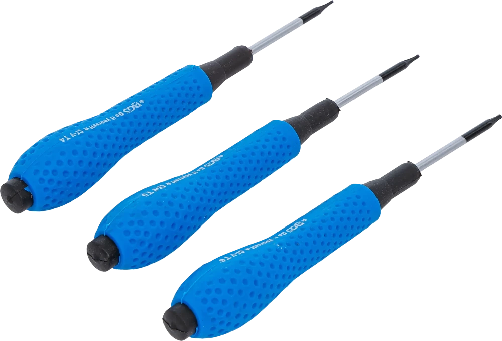 Műszerész csavarhúzó készlet | T-profil (Torx) T4 / T5 / T6 | 3 darabos