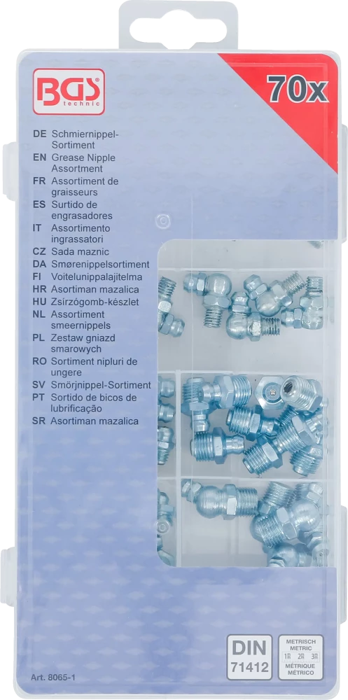 Zsírzógomb-készlet | metrikus / coll méretek | 70 darabos