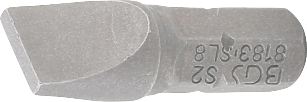 Behajtófej | Hossz 25 mm | Külső hatszögletű 6,3 mm (1/4") | Lapos 8 mm