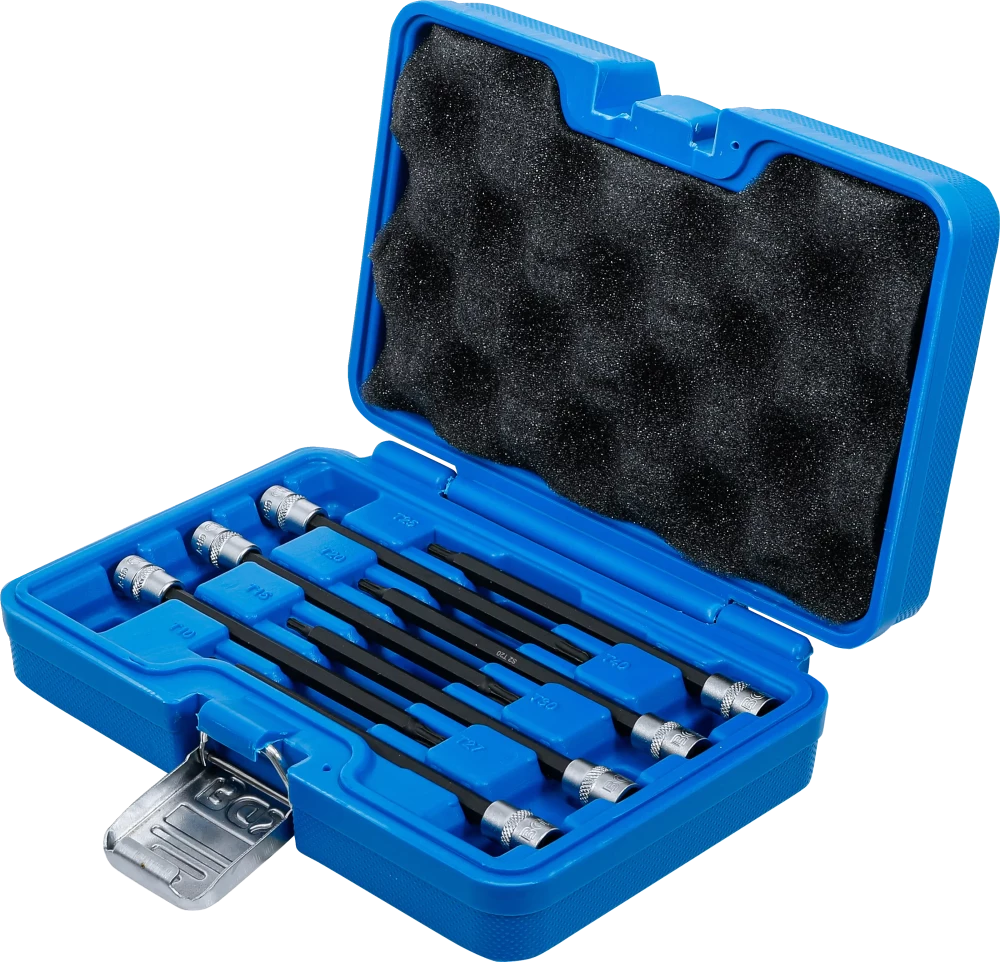 Behajtófej-készlet | 6,3 mm (1/4") | T-profil (Torx) gömbfejes T10 - T40 | 7 darabos