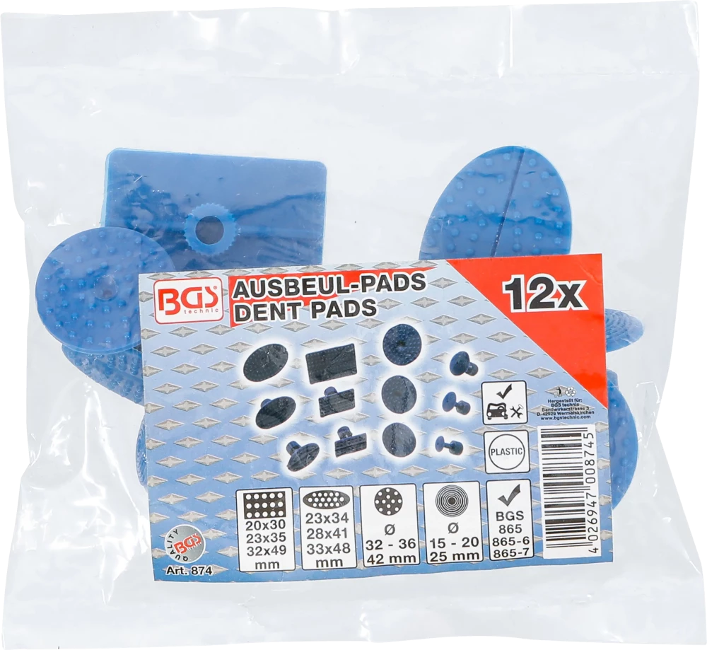 Horpadásjavító párnák | a BGS 865-hez | 12 darabos