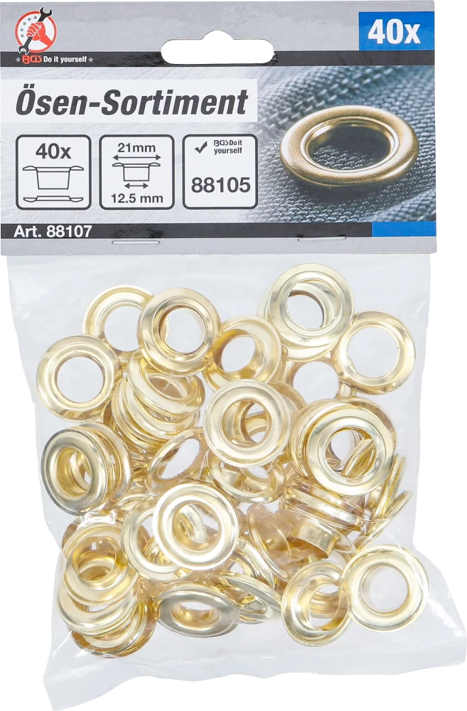 Szegecs-készlet | 12,5 x 21 mm | 40 darabos