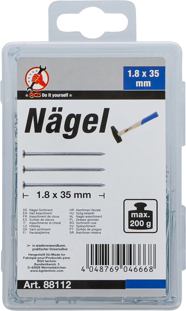 Szög-készlet | 200 g | 1,8 x 35 mm
