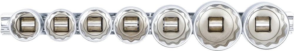 Dugókulcskészlet, tizenkétszögletű | 12,5 mm (1/2") | 20 - 32 mm | 7 darabos