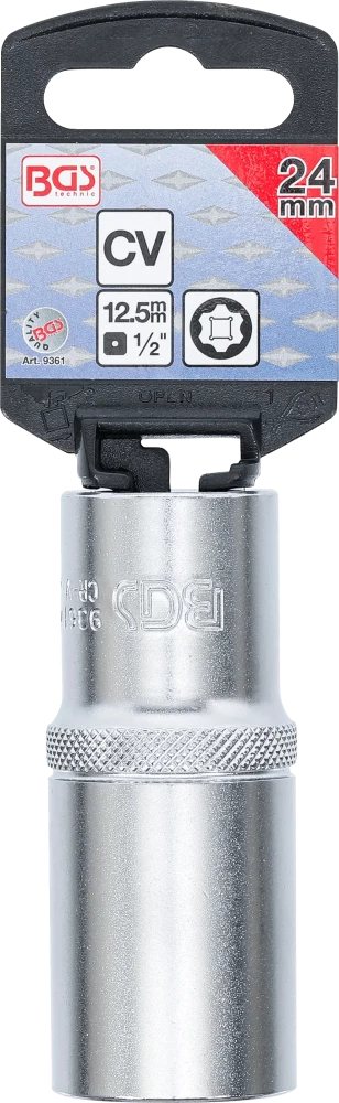 Dugókulcs, Super Lock, mély | 12,5 mm (1/2") | 24 mm