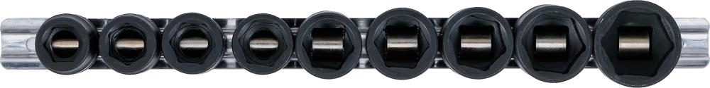 Levegős dugókulcskészlet hatszögletű, extra lapos | 12,5 mm (1/2") | 13 - 24 mm | 9 darabos