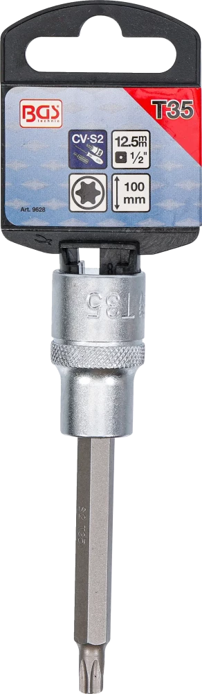 Behajtófej | Hossz 100 mm | 12,5 mm (1/2") | T-profil (Torx) T15