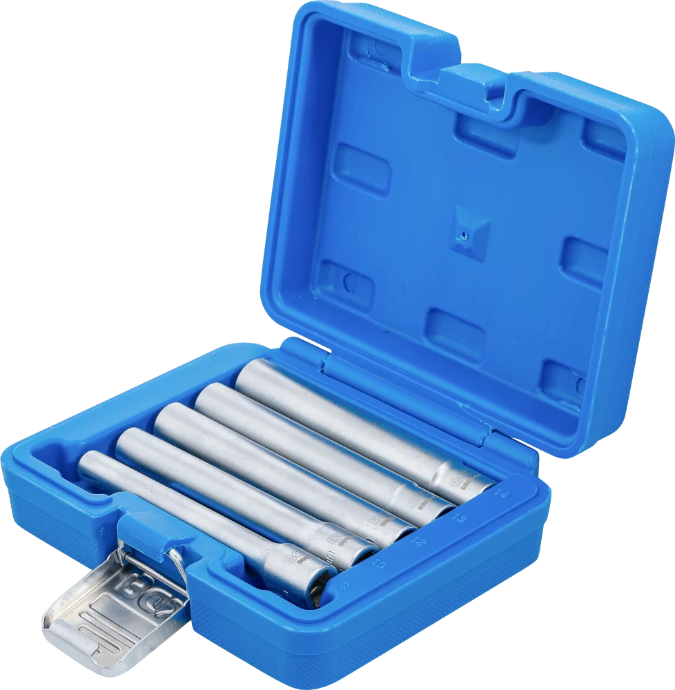 Dugókulcskészlet, hatszögletű, extra mély | 10 mm (3/8") | 8 - 14 mm | 5 darabos