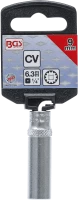 Dugókulcs - Gear Lock, mély | 6,3 mm (1/4") | 9 mm