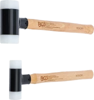Műanyag kalapács készlet | Hickory nyéllel | visszaütésmentes | Ø 30 / 45 mm | 300 / 550 g | 2 darabos