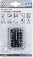 Behajtófej készlet biztosítócsavarokhoz | külső hatszögletű kulcsnyílású hajtás 6,3 mm (1/4") | 33 darabos