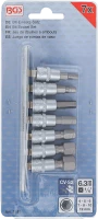 Behajtófej-készlet | 6,3 mm (1/4") | Belső hatszögletű 4 - 12 mm | 7 darabos