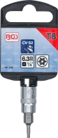 Behajtófej | 6,3 mm (1/4") | T-profil (Torx) T8 furattal