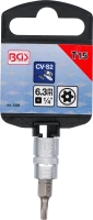 Behajtófej | 6,3 mm (1/4") | T-profil (Torx) T15 furattal