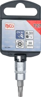 Behajtófej | 6,3 mm (1/4") | T-profil (Torx) T27 furattal