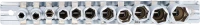 Dugókulcskészlet, hatszögletű, mély | 6,3 mm (1/4") | coll méretek | 11 darabos