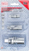 Kardáncsukló készlet | rugóval | 6,3 mm (1/4") / 10 mm (3/8") / 12,5 mm (1/2") | 3 darabos
