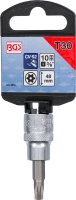 Behajtófej | 10 mm (3/8") | T-profil (Torx) T30 furattal