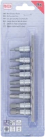 Behajtófej-készlet | 6,3 mm (1/4") | Belső hatszögletű 3/32" - 3/8" | coll méretek | 9 darabos