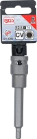 Levegős dugókulcs | Hossz 100 mm | 12,5 mm (1/2") | Belső hatszögletű 6 mm