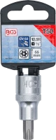 Behajtófej | 12,5 mm (1/2") | T-profil (Torx) T50 furattal