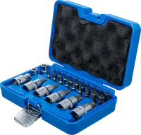 Torx dugókulcskészlet | 12,5 mm (1/2") | T-profil (Torx) | 27 darabos