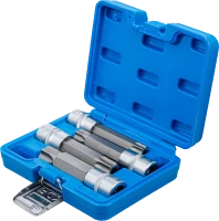 Behajtófej-készlet | 12,5 mm (1/2") | T-profil (Torx) furattal | 4 darabos