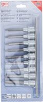 Behajtófej-készlet | 12,5 mm (1/2") | T-profil (Torx) furattal | 9 darabos