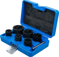Spirálbites dugókulcskészlet / csavarkiszedő | 12,5 mm (1/2") + 20 mm (3/4") | 22 - 41 mm | 6 darabos