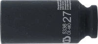 Levegős dugókulcs tizenkétszögletű, mély | 12,5 mm (1/2") | 27 mm