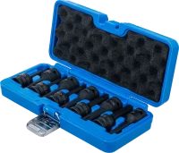 Levegős dugókulcskészlet | 12,5 mm (1/2") | Ékprofil (Ribe) M5 - M14 | 9 darabos