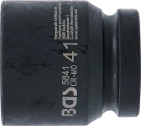 Levegős dugókulcs hatszögletű | 25 mm (1") | 41 mm