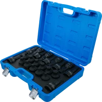 Levegős dugókulcskészlet | 20 mm (3/4") | belső hatszögletű, T-profil (Torx) | 22 darabos