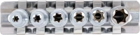 Dugókulcskészlet, E-profil, mély | 6,3 mm (1/4") | E4 - E10 | 6 darabos