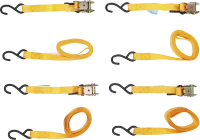 Rakományrögzítő hevederkészle rakományrögzítő | nehéz horoggal | 5 m x 25 mm | 4 darabos