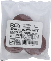 Csiszolópapír excenteres csiszolóhoz | Ø 30 mm | K 60 - 80 - 120 | 30 darabos