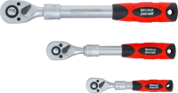 Racsnis kulcs készlet | kihúzható | 6,3 mm (1/4") - 10 mm (3/8") - 12,5 mm (1/2") | 3 darabos