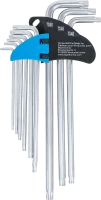 Derékszögű kulcs készlet | extra hosszú | TS-profil (Torx Plus) TS10 - TS50 | 9 darabos