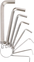 Derékszögű kulcs készlet | belső hatszögletű 2 - 10 mm | 8 darabos