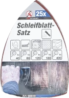 Csiszolópapír multicsiszolóhoz | 145 x 100 mm | K 40 - 400 | 25 darabos