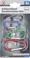 Kulcscsomó-karabiner készlet | 4 darabos