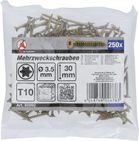 Univerzális csavarok | T-profil (Torx) T10 | 3,5 x 30 mm | 250 db