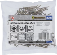 Univerzális csavarok | T-profil (Torx) T10 | 3,5 x 35 mm | 200 db