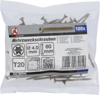 Univerzális csavarok | T-profil (Torx) T20 | 4,0 x 60 mm | 100 db