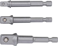 Adapterkészlet fúrógépekhez | 6,3 mm (1/4") | 6,3 mm (1/4") / 10 mm (3/8") / 12,5 mm (1/2") | 3 darabos